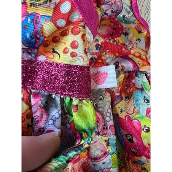 Build A Bear Workshop BABW Hot Pink Satin Shopkins Dress - Picture 3 of 4